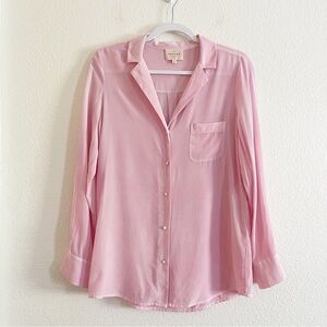 Sezane Florence 100% Silk Pink Women’s Shirt Size 4/S/36
